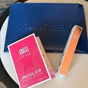 MUGLER Alien Goddess Supra Florale & Angel Nova Travel Set Makeup Bag New
